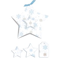 Geschenkbox "Stella" Classic Christmas blau/braun