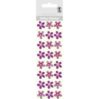 Glitter Sticker "Blüten" rosa