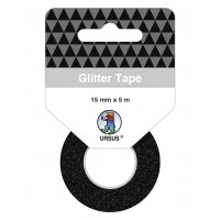 Glitter Tape schwarz, selbstklebend