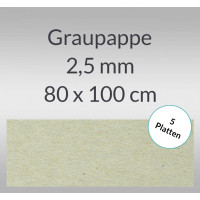 Graupappe 80 x 100 cm - 2,5 mm
