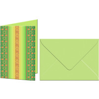 Grußkarten "Bordüren" mit Kuverts 113 x 165 mm grün