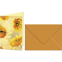 Grußkarten "Flora" mit Kuverts Islandmohn