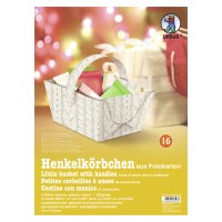 Henkelkörbchen "Strickmuster creme"