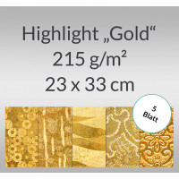 Highlight "Gold" 23 x 33 cm - 5 Blatt