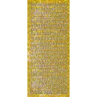 Hologramm Sticker "Buchstaben klein 1" gold