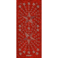 Hologramm Sticker "Sterne 4" rot