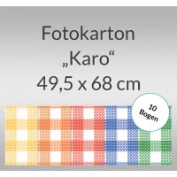 Karo-Fotokarton 49,5 x 68 cm - 10 Bogen