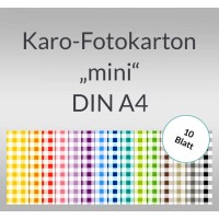 Karo-Fotokarton "mini" DIN A4 - 10 Blatt