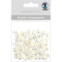 Kreativ Accessoires - Herzförmige Perlen perlmutt