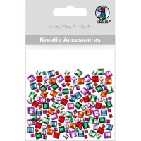 Kreativ Accessoires - Schmucksteine quadratisch bunt