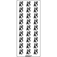 Kreativ Sticker "18" gold