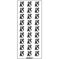 Kreativ Sticker "18" silber