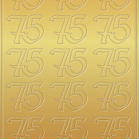 Kreativ Sticker "75" gold