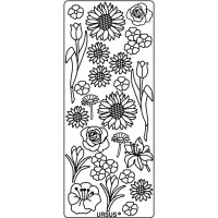 Kreativ Sticker "Blumen" silber
