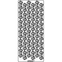 Kreativ Sticker "Bordüren Blüten" silber