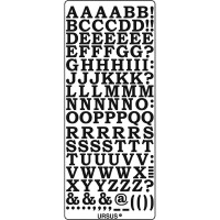 Kreativ Sticker "Buchstaben groß 2" silber