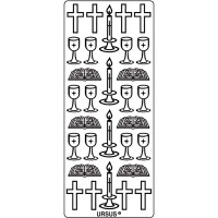 Kreativ Sticker "Christliche Symbole" silber