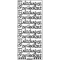 Kreativ Sticker "Einladung zur Hochzeit" silber