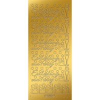 Kreativ Sticker "Einladung zur Party" gold