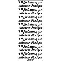 Kreativ Sticker "Einladung zur silbernen Hochzeit" silber