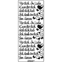 Kreativ Sticker "Für dich - in Liebe" gold