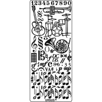 Kreativ Sticker "Instrumente" kupfer