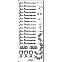 Kreativ Sticker "Kommunion" silber