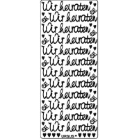 Kreativ Sticker "Wir heiraten 2" silber