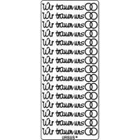Kreativ Sticker "Wir trauen uns" silber