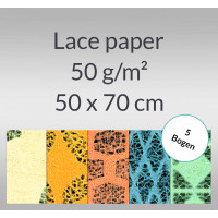 Lace paper 50 g/qm 50 x 70 cm - 5 Bogen