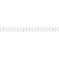 Masking Tape "Herzen" taupe/pink, 1 Rolle