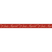 Masking Tape "Hochzeit Klassik" Just Married rot, 1 Rolle