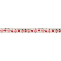 Masking Tape "Landhaus" Herzen rot, 1 Rolle