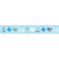 Masking Tape "Religion blue" blau, silber - Motiv 22