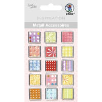Metall Accessoires "Buttons" eckig