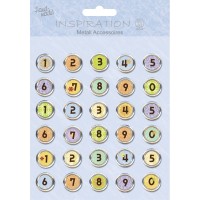 Metall Accessoires "Zahlen" rund