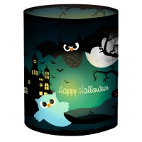 Mini-Tischlichter "Ambiente" Halloween türkis - Motiv 100