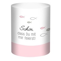 Mini-Tischlichter "Ambiente" - Schön, dass Du mit mir feierst rosa - Motiv 162