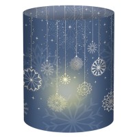 Mini-Tischlichter "Eleganza" Eiskristalle blau - Motiv 06