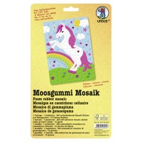 Moosgummi Mosaik Einhorn, ca. 23 x 16 cm