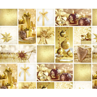 Motiv-Fotokarton 49,5 x 68 cm "Weihnachten" gold