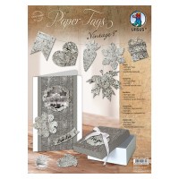Paper Tags "Vintage 9" Beton