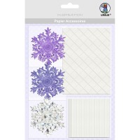 Papier Accessoires "Eiskristalle" lila