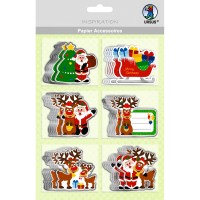 Papier Accessoires "Weihnachtsmann & Elch"