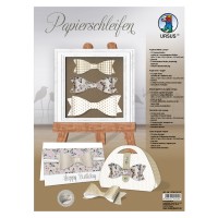 Papierschleifen taupe aus Fotokarton