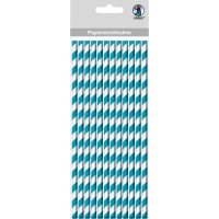 Papierstrohhalme "Chevron" klein ø 0,6 cm - 24 Stück