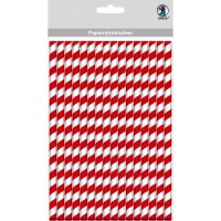 Papierstrohhalme "Chevron" mittel ø 0,8 cm - 16 Stück