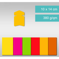 Pfeile aus Leuchtfarbenkarton 10 x 14 cm - 25 Stück