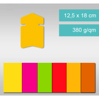 Pfeile aus Leuchtfarbenkarton 12,5 x 18 cm - 25 Stück