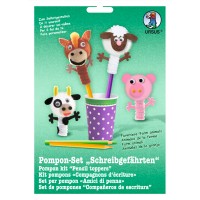 Pompon-Set "Schreibgefährten" Farmtiere